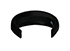 Prada Triangle Logo Plaque Headband, back view